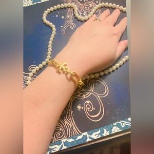 Gold Chain Bracelet with Cross Charms